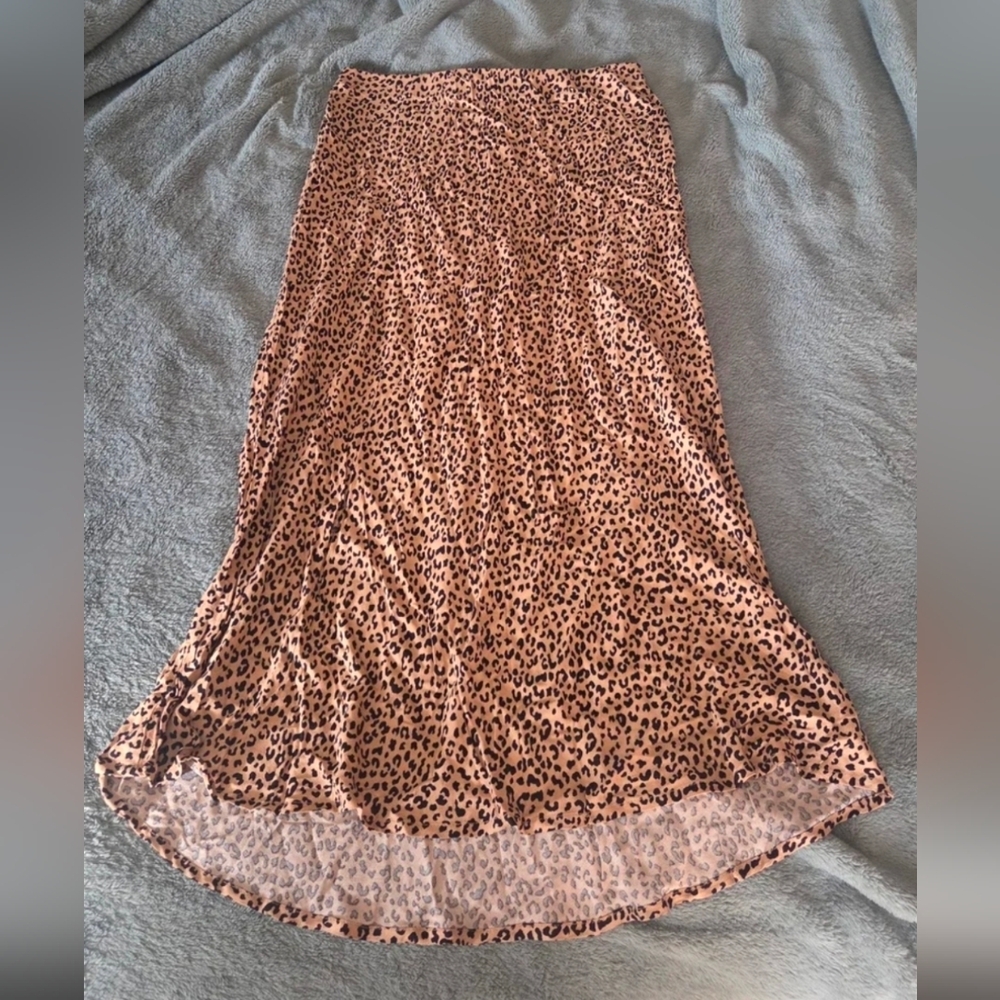 love, Fire Animal Print Maxi Skirt Size M